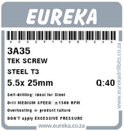 3A35 - Tek Screw Steel -3A35_label_T